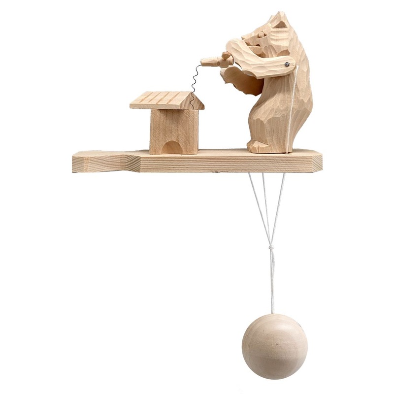 Bear and Beehive Animated Spinning Old World Decoration by Designocracy – Wildlife Holiday Decor – 191000-12