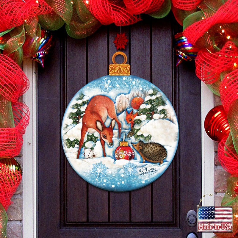 Forest Friends Christmas Door Decor by G. DeBrekht – Christmas Decor – 8173412H