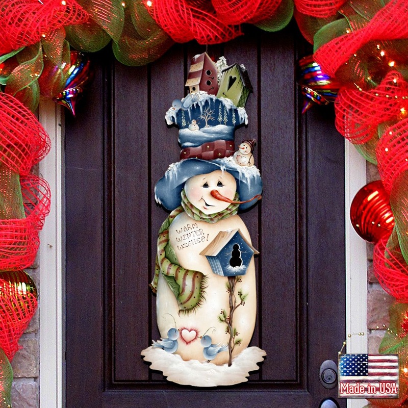 Freezing Frank Christmas Door Decor by Jamie Mills-Price – Christmas Santa Snowman Decor – 8457515H