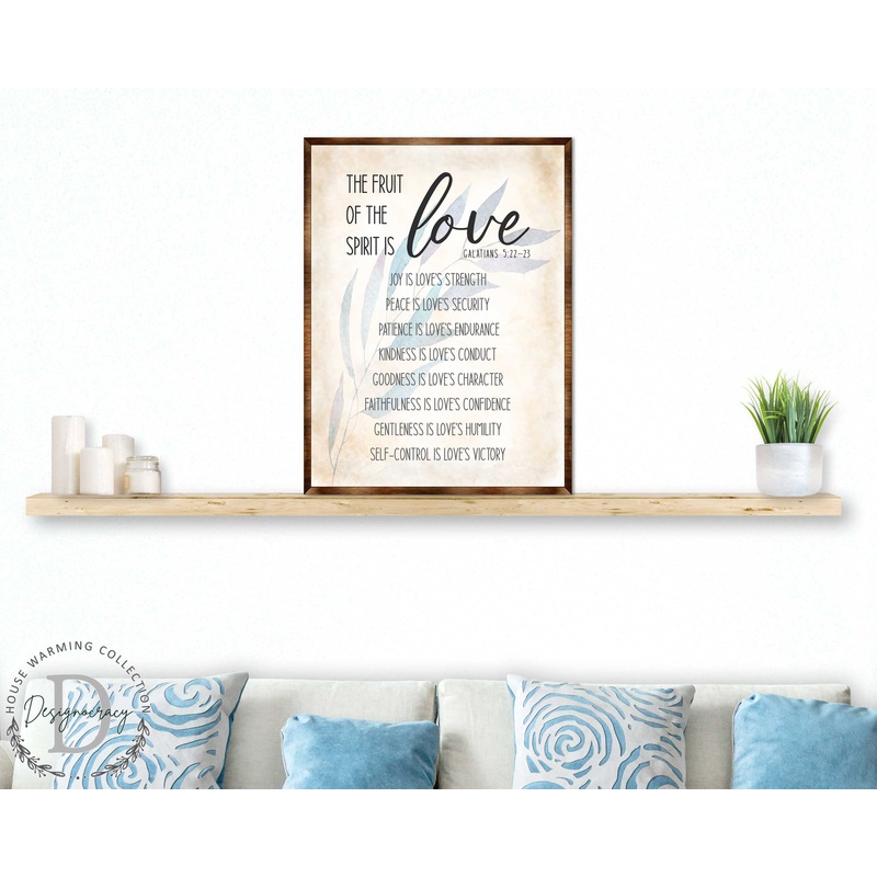 Fruit of the Spirit Sign – Wooden Christian sign – Verse sign – Galatians 5 22 – House warming gift – Bible sign – Scripture sign – 310347