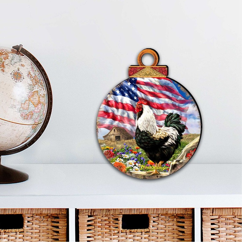 Morning in America Holiday Outdoor Decor Large Ornament by D. Gelsinger – American Patriotic Decor – 8027104M-DG