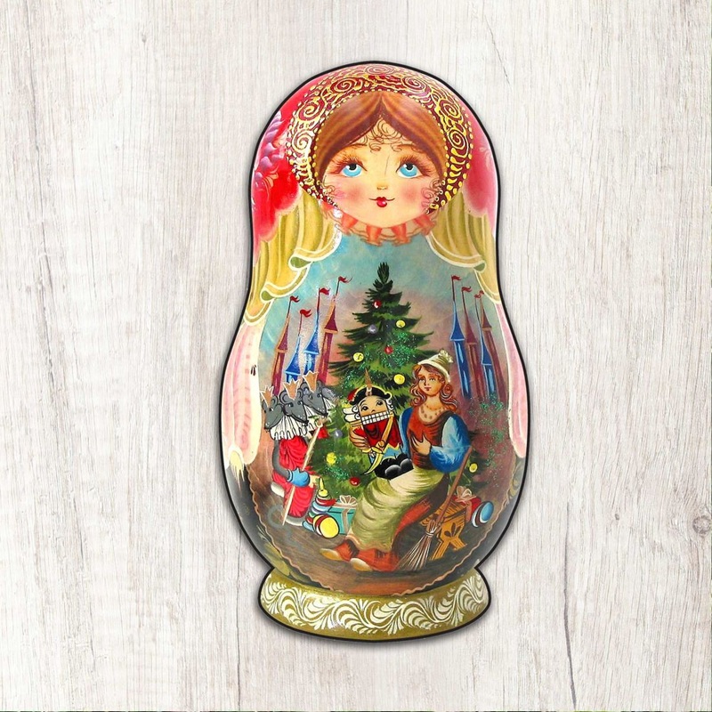 Nutcracker Story Nesting Doll Holiday Outdoor Decor Large Ornament by G. DeBrekht – Christmas Decor – 8115762M