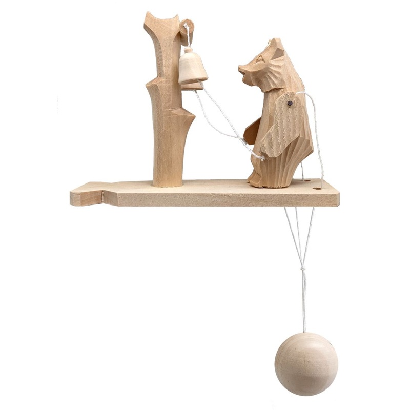 Ringer Bear Animated Spinning Old-World Decoration by Designocracy – Wildlife Holiday Decor – 191000-06