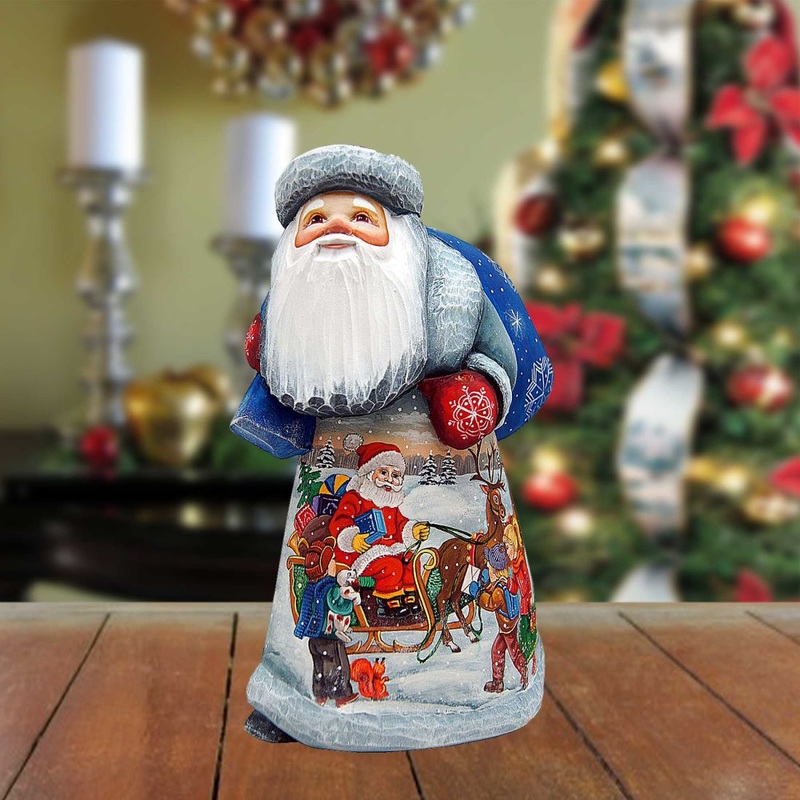 Christmas Story Santa Hand-Painted WOODCARVED Masterpiece by G. DeBrekht – Christmas Decor – 821464 *** PRE-ORDER – Handmade Just for You! ***