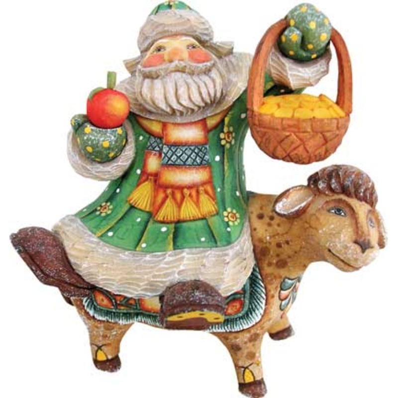 Irish Celtic Santa on Sheep Derevo Collection, Limited Edition Reserve by