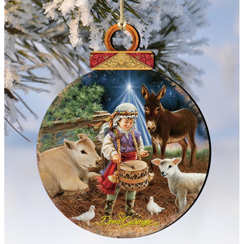 Little Drummer Boy Wooden Ornaments by Gelsinger – Nativity Holiday Decor – 8021151-9720