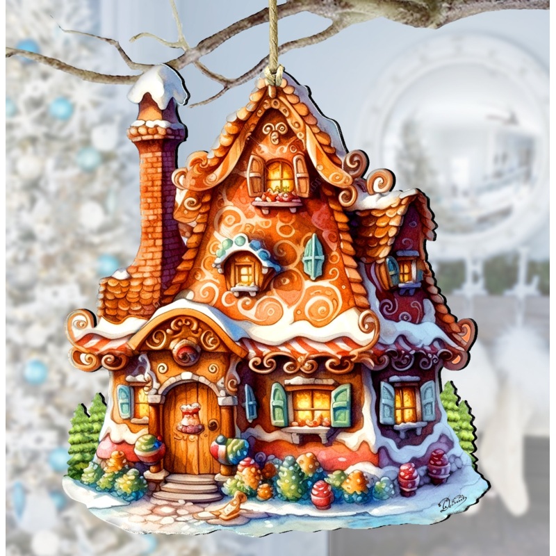 Magic House  Wooden Ornaments by G. Debrekht – Christmas Decor – 8100191-3