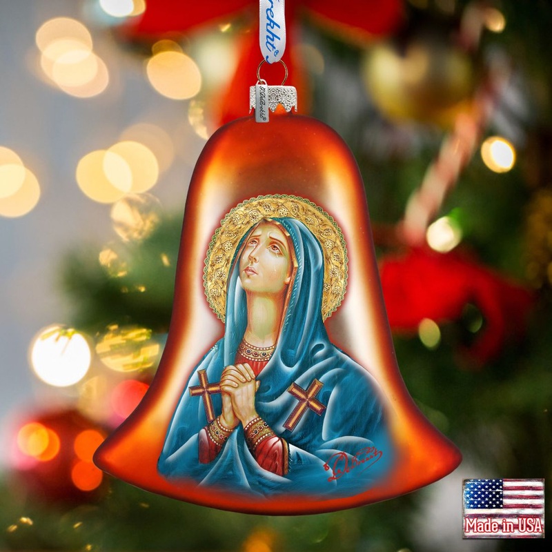 Mary Magdalena Bell Glass Ornament by G. DeBrekht – Nativity Holiday Decor – 752-038