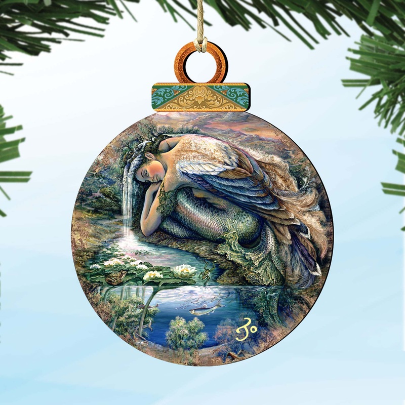Mer Angel Wooden Ornaments by Josephine Wall – Designocracy – 8451181-JW