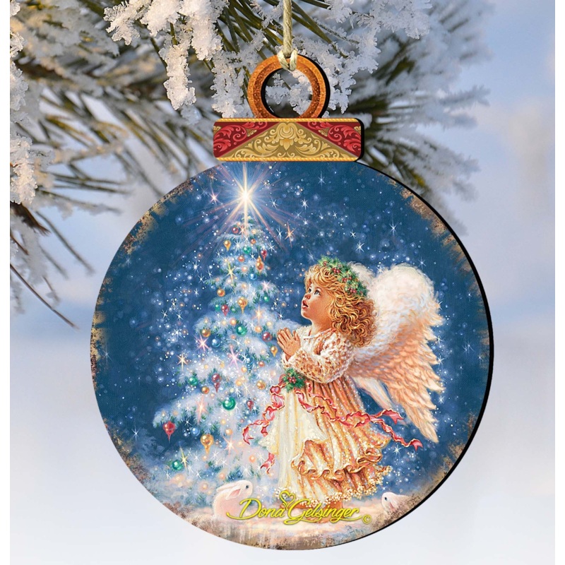 My Christmas Wish Angel Wooden Ornaments by Gelsinger – Nativity Holiday Decor – 8021152-0703