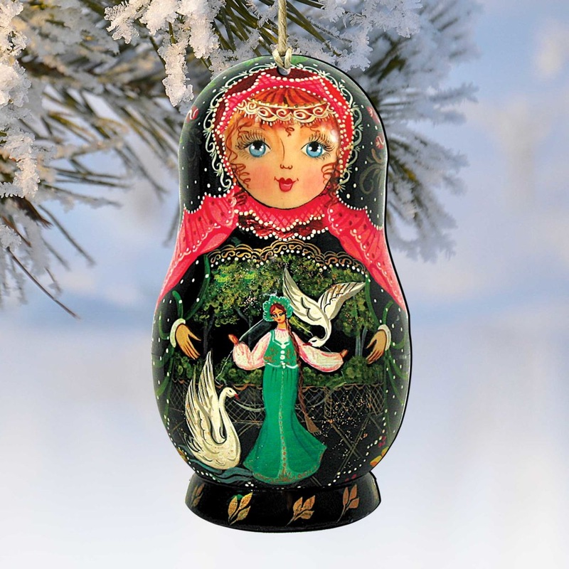 Nesting Doll Wooden Ornaments by G. DeBrekht – Christmas Decor – 8115990