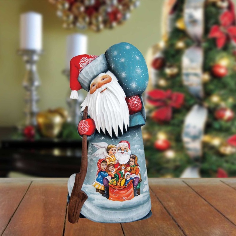 Toy Giver Santa Hand-Painted WOODCARVED Masterpiece by G. DeBrekht – Christmas Decor – 8214477 *** PRE-ORDER – Handmade Just for You! ***