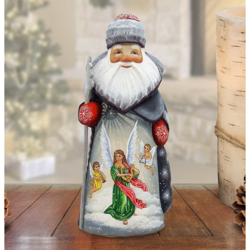 Blessing Angel Santa Hand-Painted WOODCARVED Masterpiece by G. DeBrekht – Nativity Holiday Decor – 821622