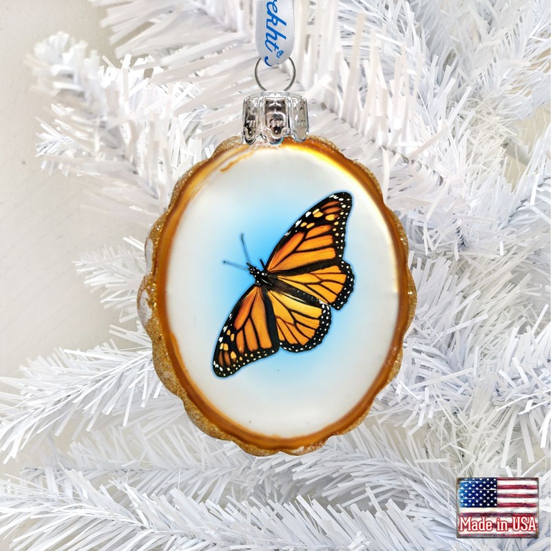 Butterfly Mercury Glass Ornament by G. DeBrekht – Coastal Holiday Dcor – 776283