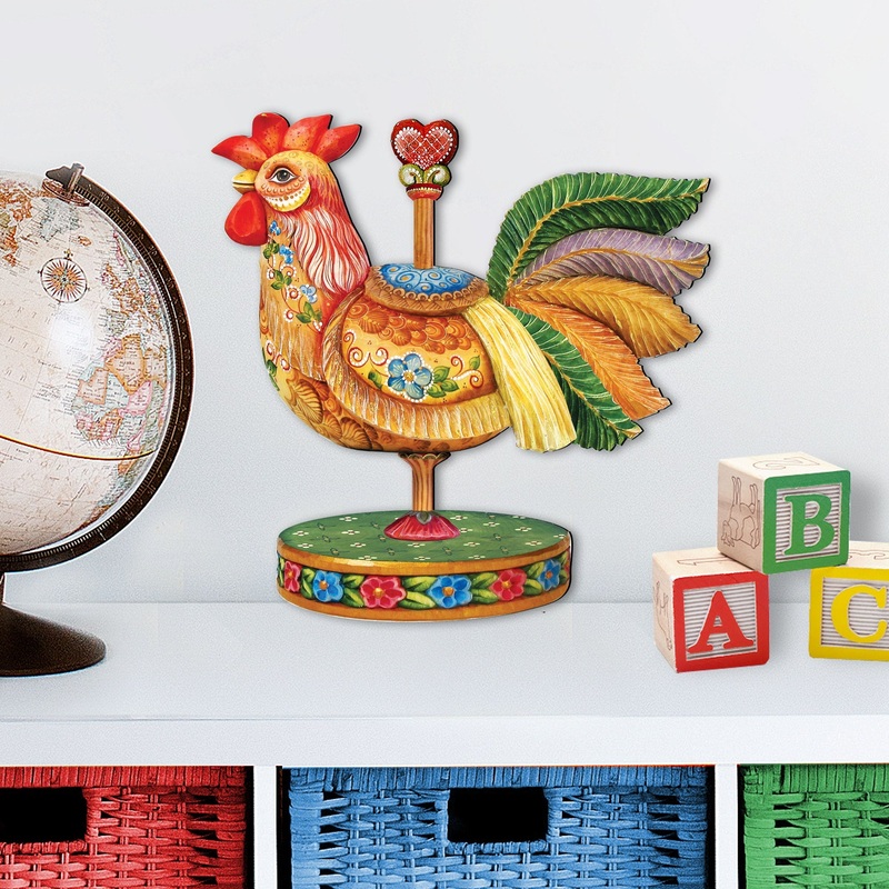 Carousel Rooster Holiday Decor by DeBrekht – Designocracy – 8114038M