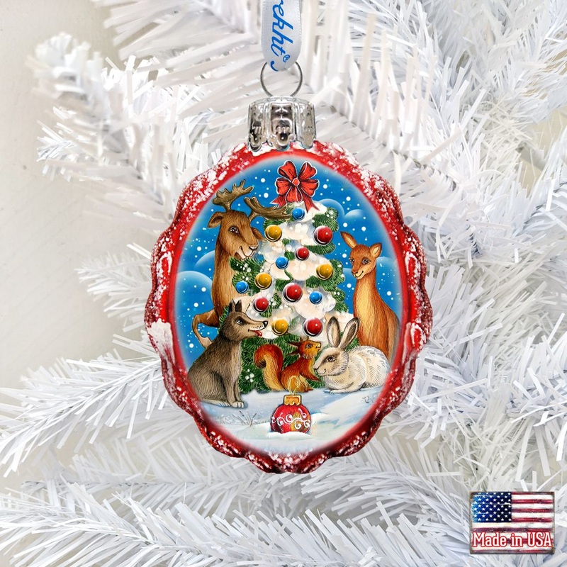 Christmas At the Forest Mercury Glass Ornament by G. DeBrekht – Christmas Dcor – 773035