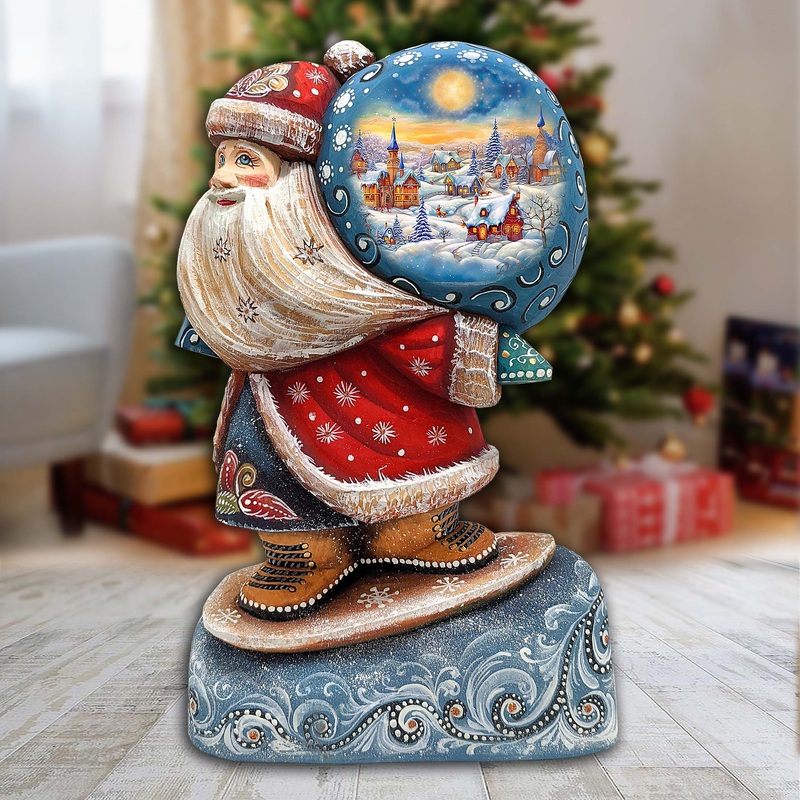 Christmas Night Sack Santa Hand-Painted WOODCARVED Masterpiece by G. DeBrekht – Christmas Decor – 8204015 *** PRE-ORDER – Handmade Just for You! ***