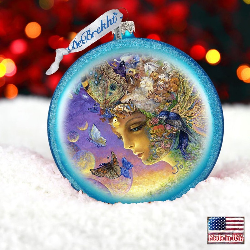 Eternal Love Glass Ornament by Josephine Wall – Christmas Decor – 744-412-JW