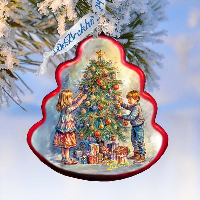 Love Among the Branches Tree Glass Ornament by G. Debrekht – Christmas Decor – 762-032