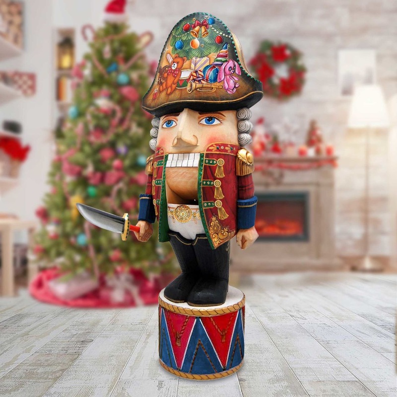 Nutcracker Masquerade Hand-Painted WOODCARVED Masterpiece by G. DeBrekht – Christmas Decor – 210010-2