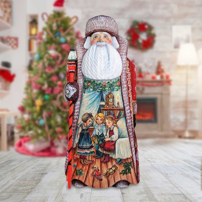 Old World Christmas Santa Hand-Painted WOODCARVED Masterpiece by G. DeBrekht – Christmas Decor – 241156