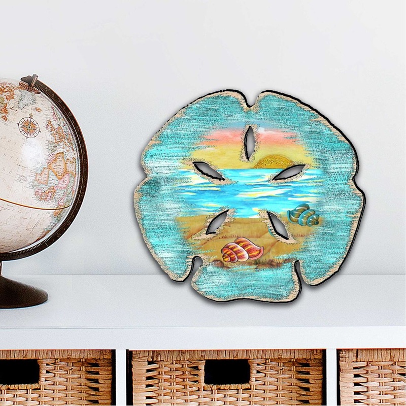 Sand Dollar Coastal Outdoor Decor Large Ornament by G. DeBrekht – Coastal Holiday Decor – 8198539M