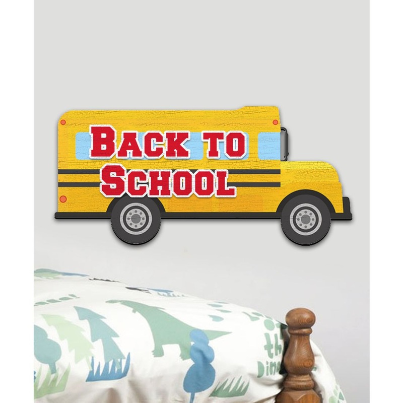 School Bus Back to School Holiday Door Decor – Love Family Kids Decor – 8114046-2H