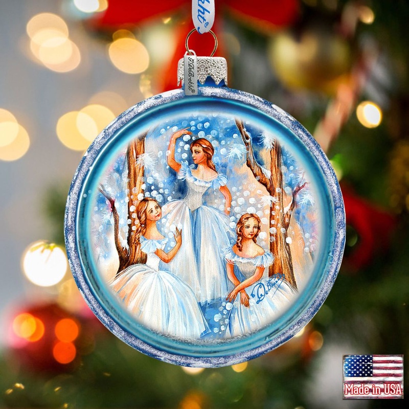 Snowflakes Glass Ornament by G. DeBrekht – Christmas Decor – 764-721