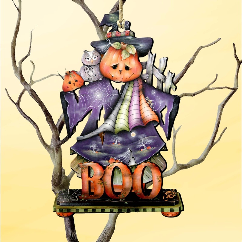 This Boos for You Wooden Ornaments by Jamie Mills-Price – Thanksgiving Halloween Decor – 8457407
