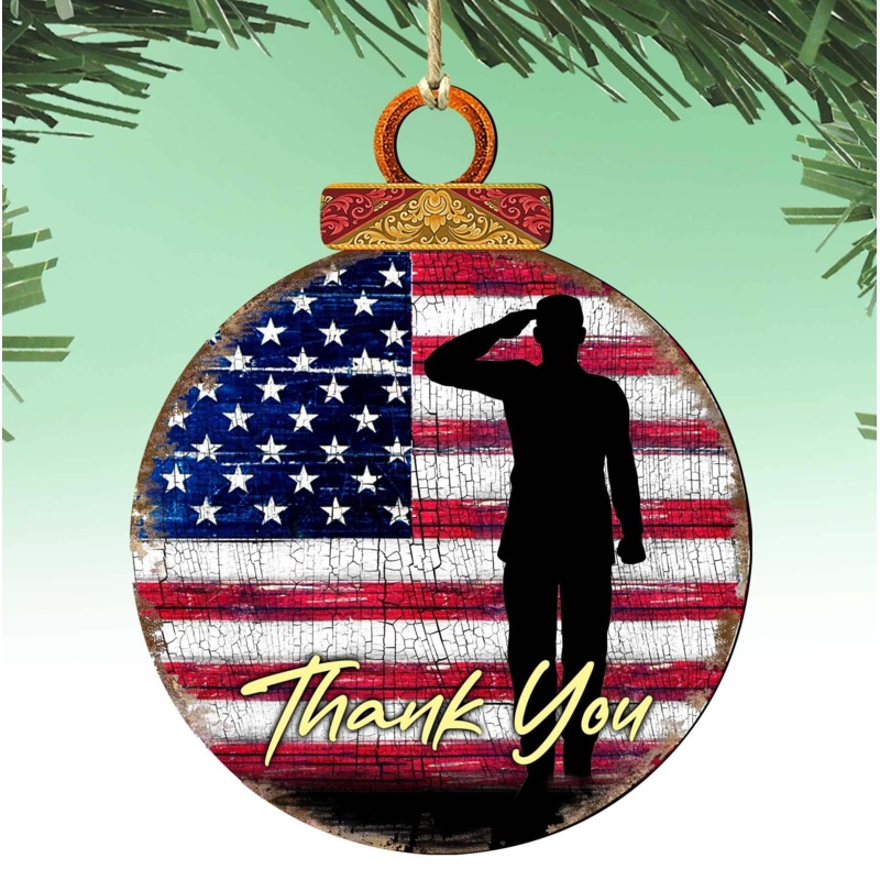 Veterans Appreciation Wooden Ornaments – International Decor – 8187102