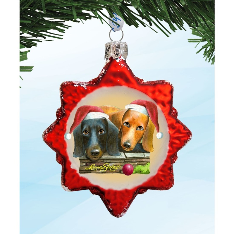 Where’s The Ball Mercury Glass Ornament by Laura Seeley – Pets Dog and Cats Decor – 779216-LS