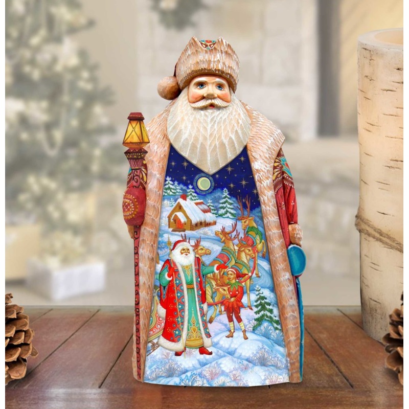 Bundle of Cheer Santa Hand-Painted WOODCARVED Masterpiece by G. DeBrekht – Christmas Decor – 2821475 *** PRE-ORDER – Handmade Just for You! ***