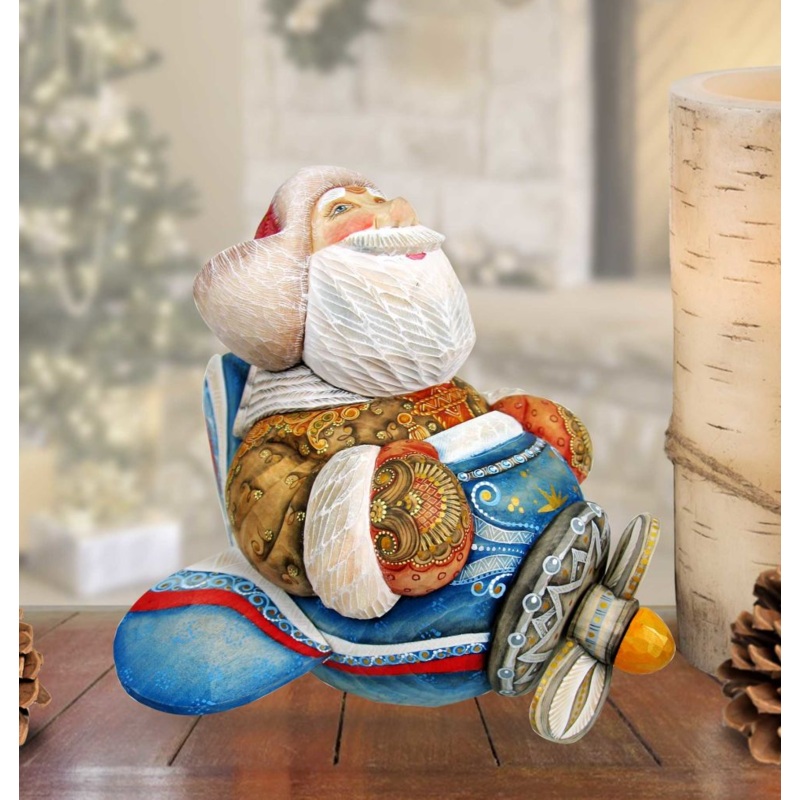 Christmas Courier Santa Hand-Painted WOODCARVED Masterpiece by G. DeBrekht – Christmas Decor – 2102311