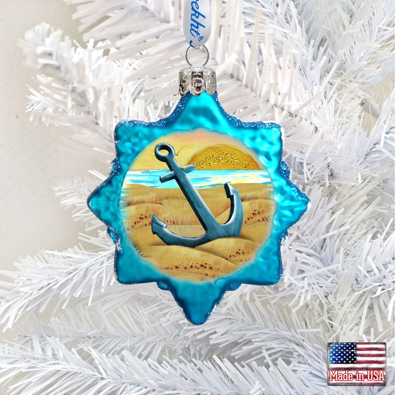 Coastal Mercury Glass Ornament by G. DeBrekht – Coastal Holiday Decor – 775484