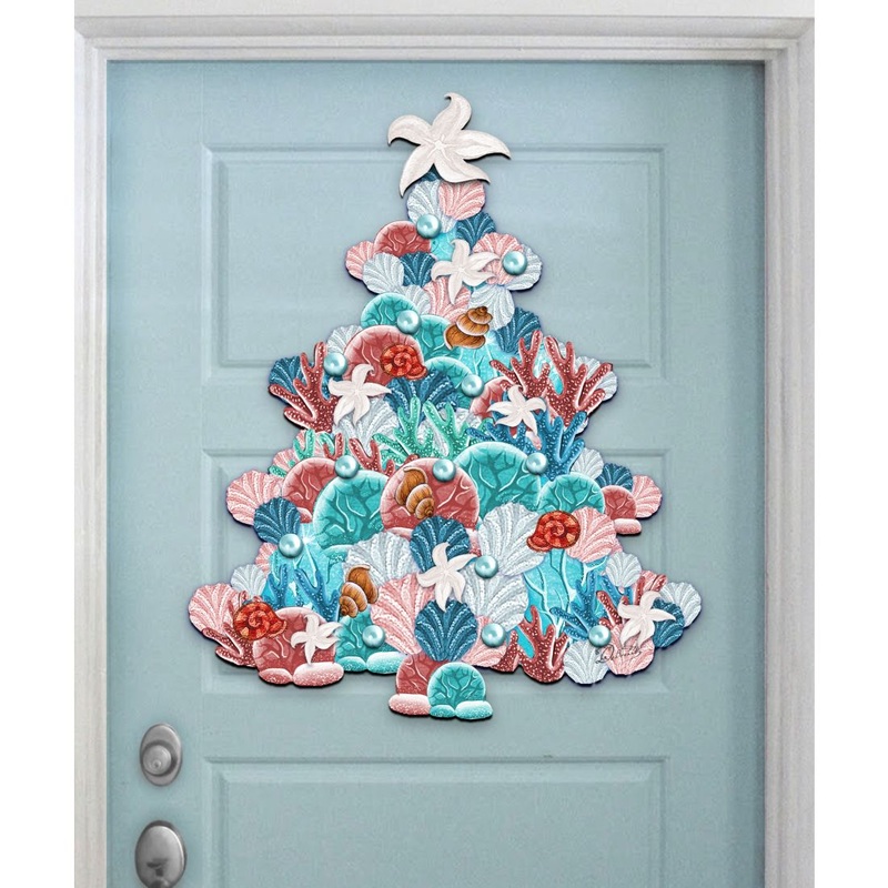 Coastal Tree Coastal Door Decor by G. DeBrekht – Coastal Holiday Decor – 8193149H
