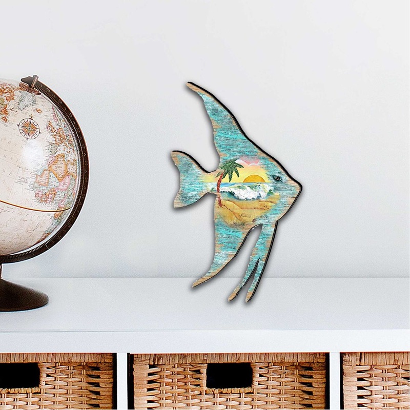 Fish Coastal Outdoor Decor Large Ornament by G. DeBrekht – Coastal Holiday Decor – 8198537M
