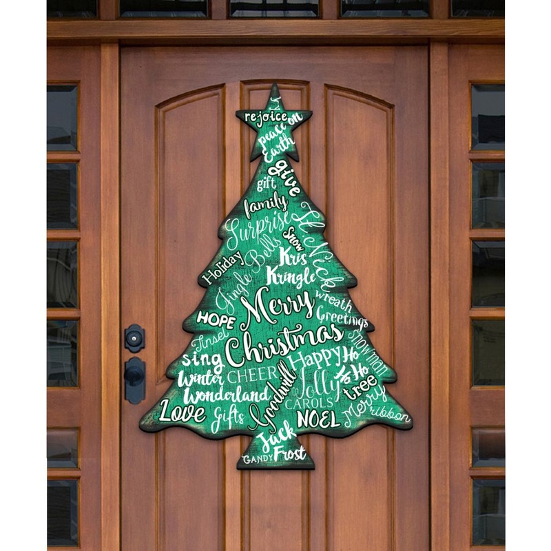 Merry Christmas Tree Holiday Door Decor – Christmas Decor – 8198112-2H