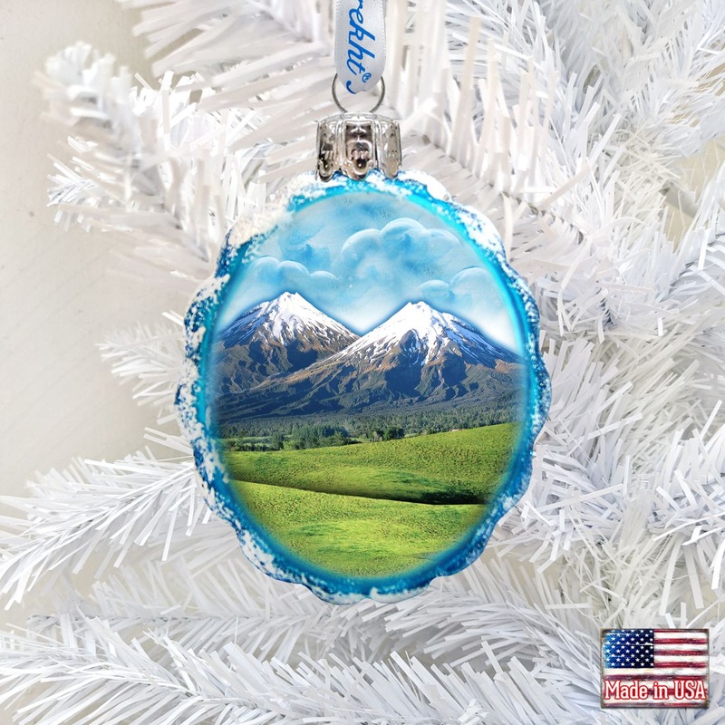 Mountains Mercury Glass Ornament by G. DeBrekht – Wildlife Holiday Dcor – 771039