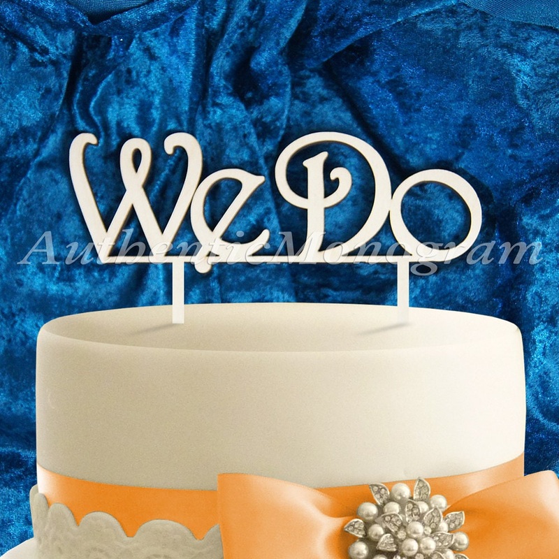 Wedding Cake Topper – 6 Inch Wooden painted We Do Cake Topper, Wedding, Celebration, Anniversary4132