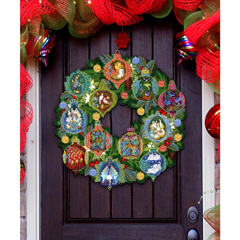 12 Days of Christmas Holiday Door Wreath by  – Christmas Decor – 8185313H