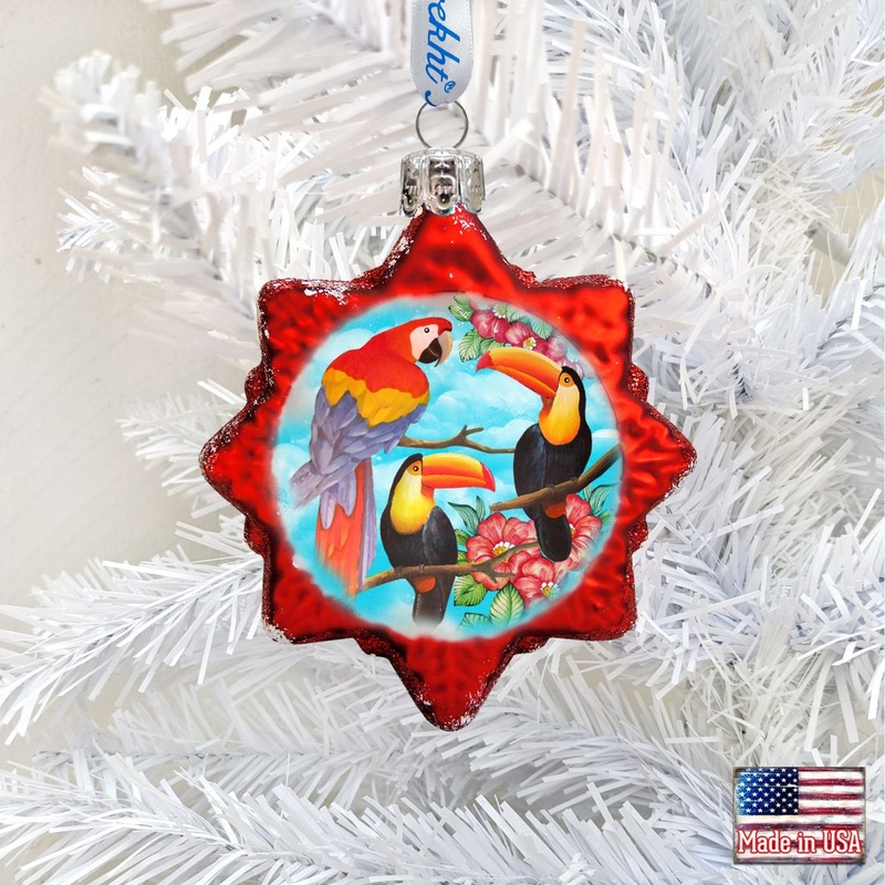 Amarante Mount Rushmore Glass Ornament by G. DeBrekht – Coastal Holiday Decor – 775483