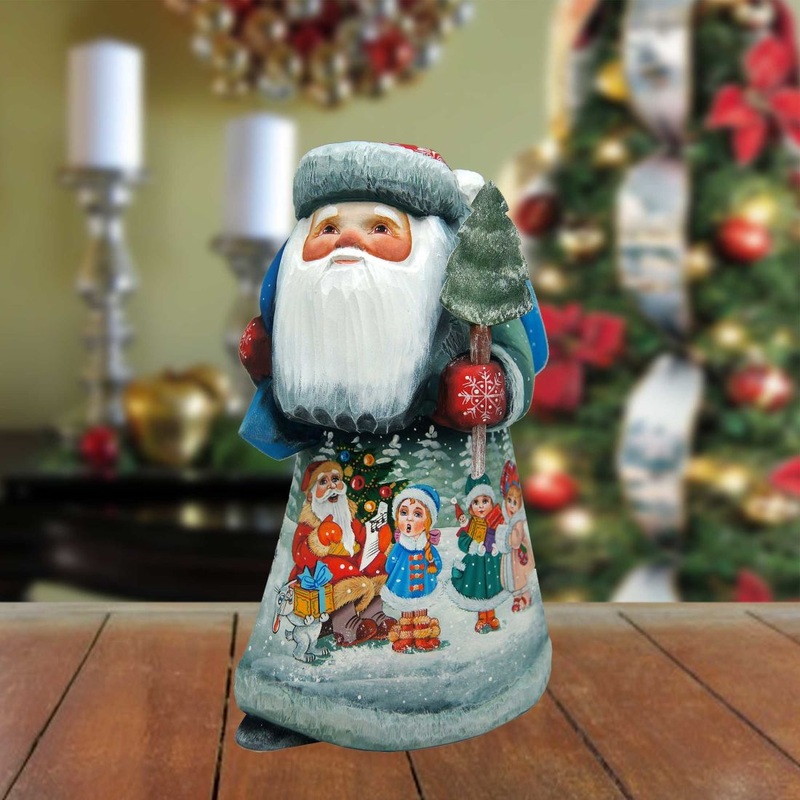 Christmas Story Santa Hand-Painted WOODCARVED Masterpiece by G. DeBrekht – Christmas Decor – 821465 *** PRE-ORDER – Handmade Just for You! ***
