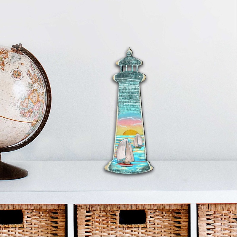 Lighthouse Coastal Outdoor Decor Large Ornament by G. DeBrekht – Coastal Holiday Decor – 8198526-2M