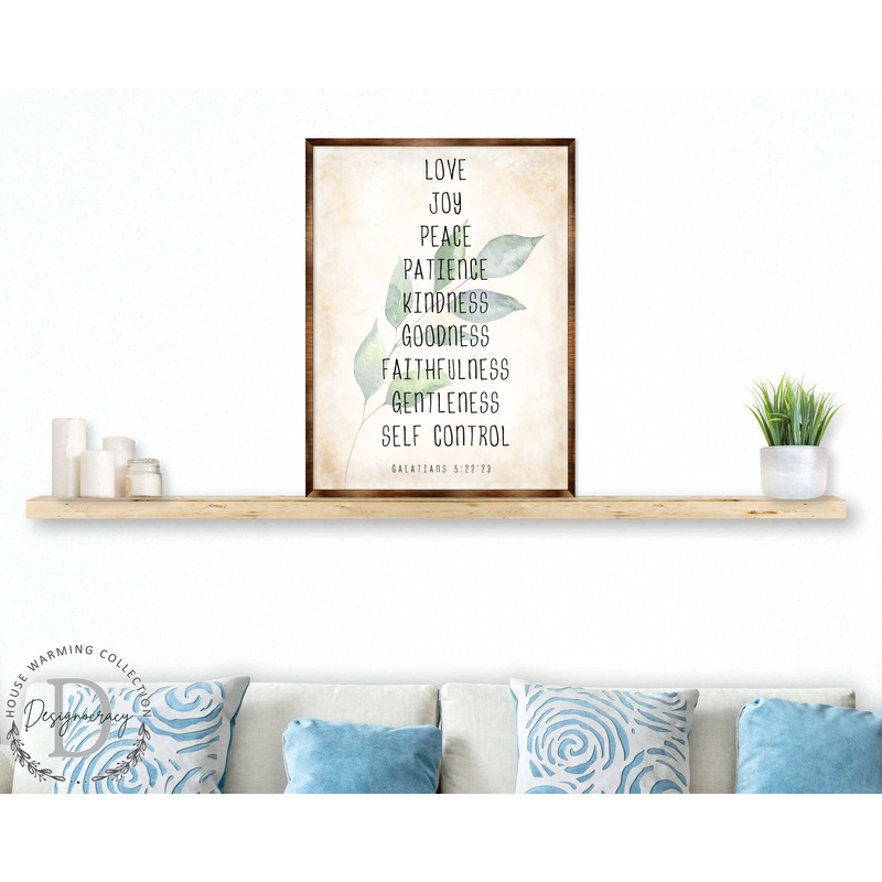 Love Joy Peace – Fruit of the Spirit – Verse Wall Decor – Contemporary Decor – Wooden Script Wall Art – 310332