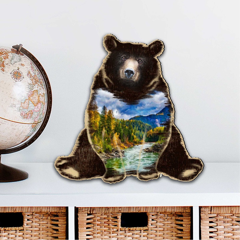 Mountain River Bear Wildlife Decor by G. DeBrekht – Designocracy – 81982152M