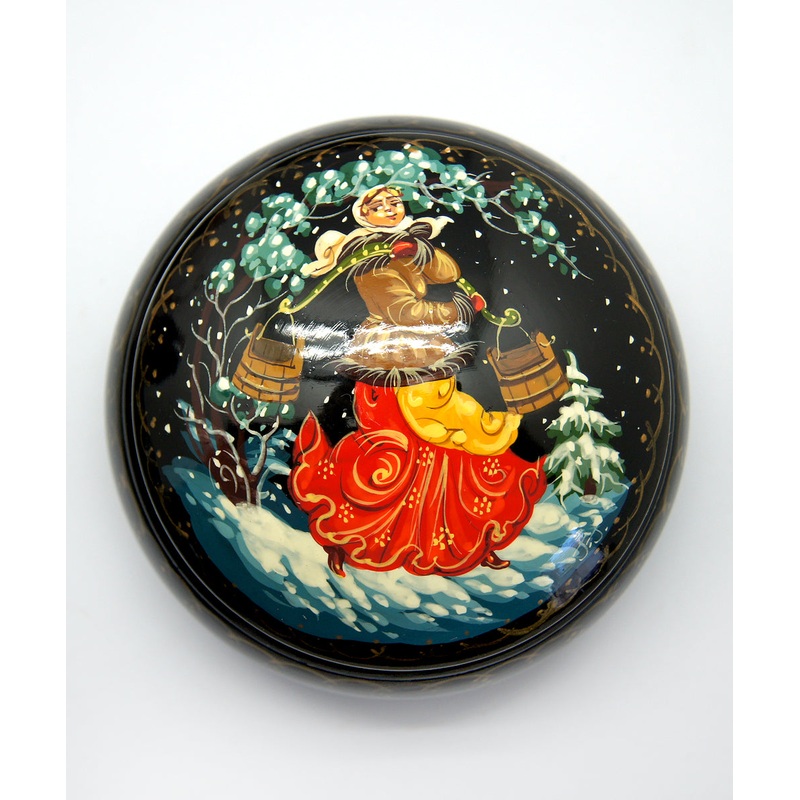 One-of-a-Kind Fairy Tale Hand-Carved and Hand-Painted Lacquer Box by  Unique Handmade Gift