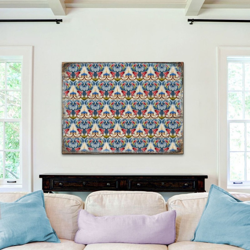 Ponty Wooden Wall Art by G. DeBrekht – Floral Ornamental Decor – 95020B