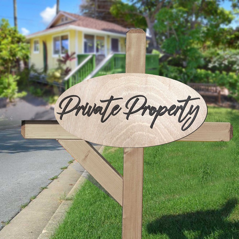 Private Property sign, Business sign, House sign, made in the USA sign, Birch wood sign, Lightweight sign, outdoor sign – 320331
