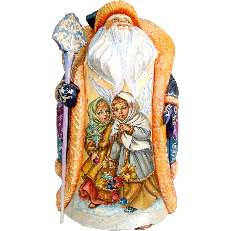Protecting innocence Santa, Hand-Painted WOODCARVED Figurine L291811 by  – SPECIAL ORDER *** PRE-ORDER – Handmade Just for You! ***