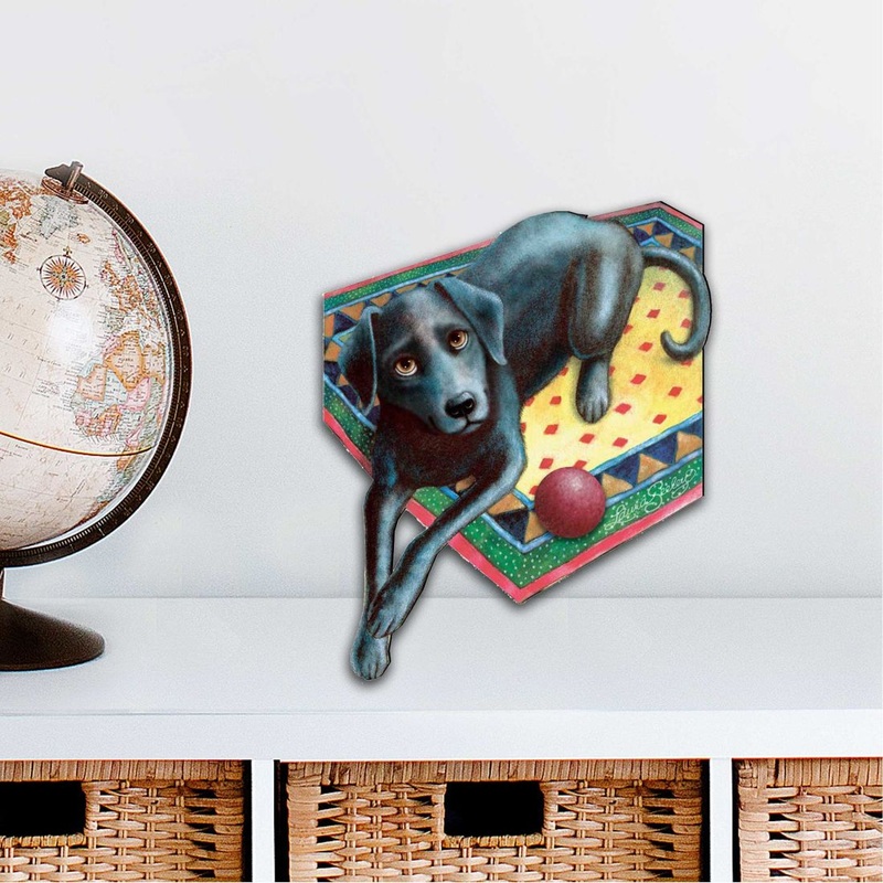 Ready When You Are Black Dog Holiday Outdoor Decor Large Ornament by Laura Seeley – Pets Dog and Cats Decor – 8511017M